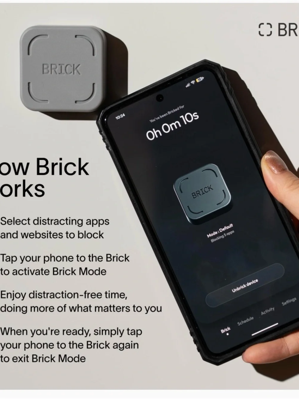 Brick Phone Access Blocker Device for Cell Phones - Subscription-Free Phone Lock